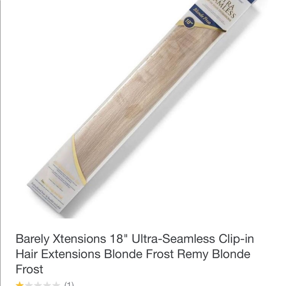 Seamless blonde frost hair extensions 5 pieces,